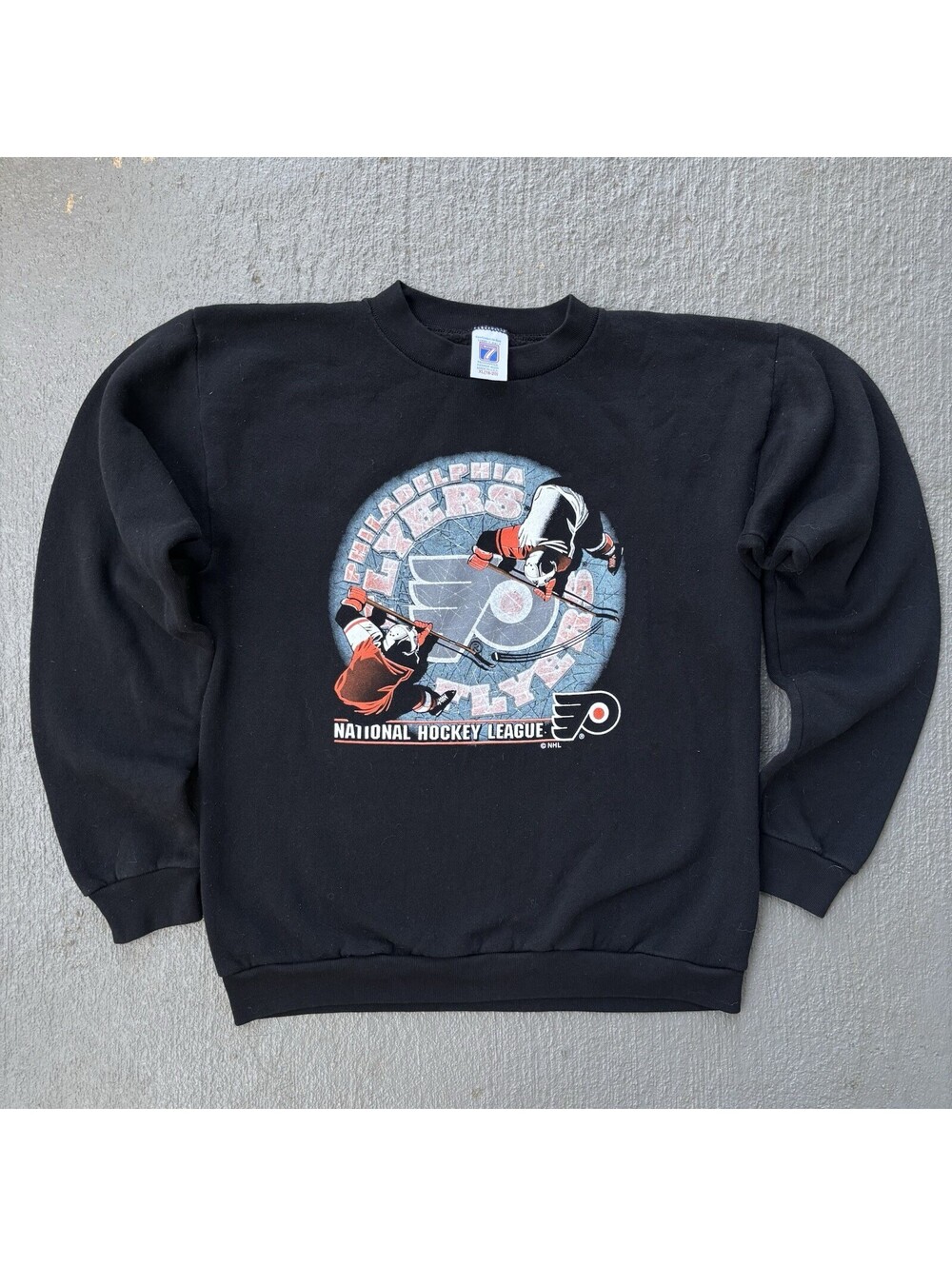 Vintage 90s Philadelphia Flyers NHL Hockey Crewneck Logo 7 YOUTH XL 18-20
